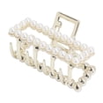 thumbnail image 1 of QIILU Hair Clip, Faux Pearl Claw Clip Decorative Compact Portable For Home Travel For Face Washing For Party Dating, 1 of 8