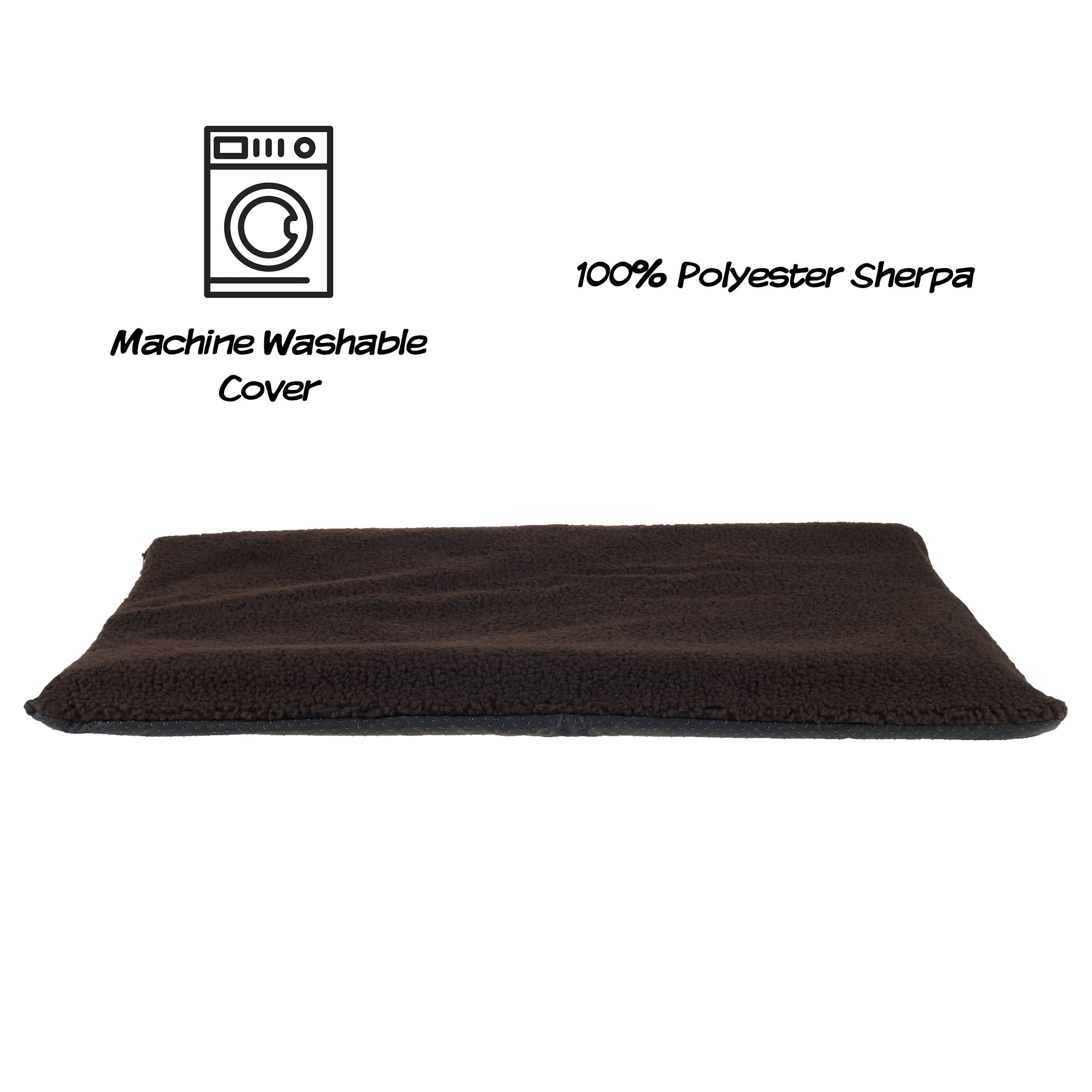 Small/Medium Self Warming Thermal Crate Pad-25x18-Chocolate