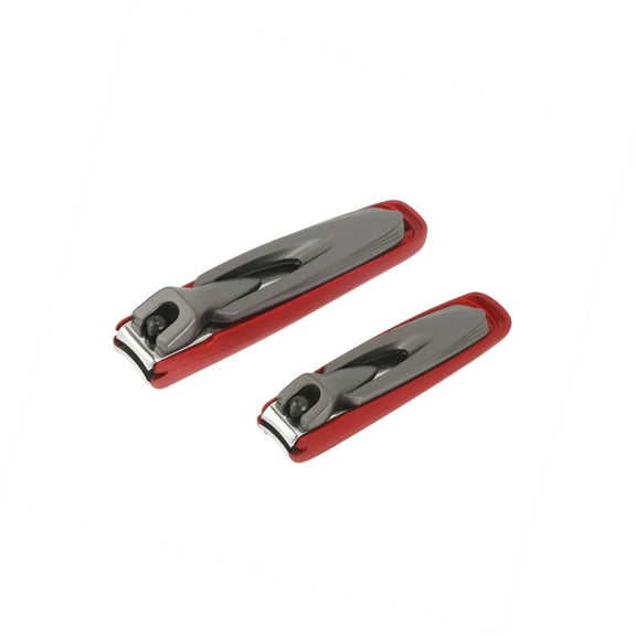 Vocoste  Durable Splash-proof Nail Clippers Toenail Clippers Red Gray 1 Set