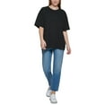 thumbnail image 7 of Calvin Klein Jeans Women's Cotton Tribeca Oversized T-Shirt Black S B4HP, 7 of 7
