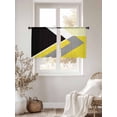 thumbnail image 3 of Abstract Yellow Geometric Texture Sheer Curtains 54 Inches Long 2 Panels Light Filtering Semi Sheer Window Curtains Drapes for Bedroom Living Room 52"x54"&nbsp;2&nbsp;&nbsp;Panels, 3 of 7
