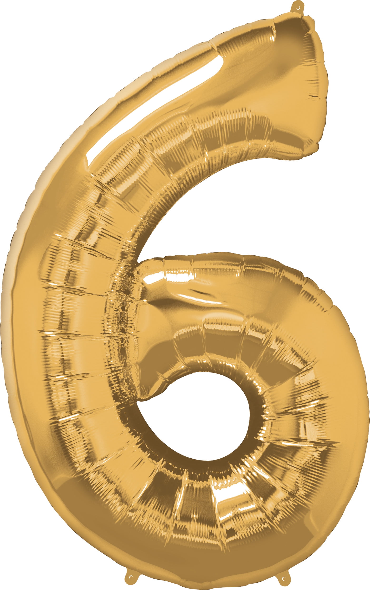 Way to Celebrate Number 6 Gold Foil Balloon