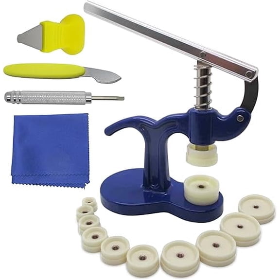 Watch Repair Kit – Professional Watch Press Tool Set with Microfiber Cloth, Case Opener, and Back Closer | Battery Replacement Kit with Pry Tools for All Types of Watches