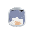 thumbnail image 1 of Blanc Violet S Art Carré Miroir Portable Poche Compacte Maquillage Double Face en Verre, 1 of 3