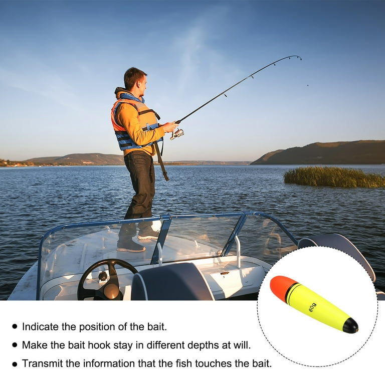 Uxcell Eva 2.1oz Fishing Slip Bobbers Float, Yellow, 4 Pack