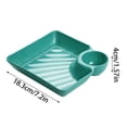 thumbnail image 3 of 1/2/4 Pack Chip Dip Serving Platter Set, Dumpling Plates with Dip Compartment, Square Serving Dish Sushi Plates, Small Dip Tray for Taco, Charcuterie, 3 of 7