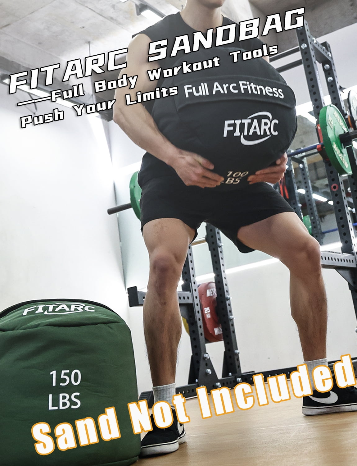 Xtreme Fitness Power Bag 10 kg, Stevige PVC gewichtstas met handgrepen, veelzijdige sandbag voor functionele training, CrossFit, Hyrox workouts, kracht & uithoudingsvermogen