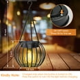 thumbnail image 4 of COCOBELA 2Pack Solar Outdoor Lights Upgraded Hanging Solar Lantern Metal Solar Lights Outdoor Waterproof Lanterns Decorative Outdoor Lights Solar Powered Tree Lantern for Garden Yard Patio Pathway, 4 of 9