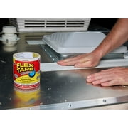Flex Tape Strong Rubberized Waterproof Adhesive, 4 Inches x 5 Feet, White