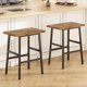 thumbnail image 1 of Juego de 2 bancos para cocina taburetes de bar altos 65 cm sillas de café industrial para sala de estar comedor o cocina marrón rústico negro, 1 of 8