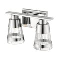thumbnail image 2 of 16W 2 Led Bath Vanity In Contemporary Style 13 Inches Wide By 8.3 Inches High Z-Lite 1923-2V-Ch-Led, 2 of 5