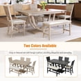 thumbnail image 5 of TUANLUO 6 Piece Farmhouse Dining Table Set for 6, Wood, Linen Fabric and foam, Natural, 5 of 10