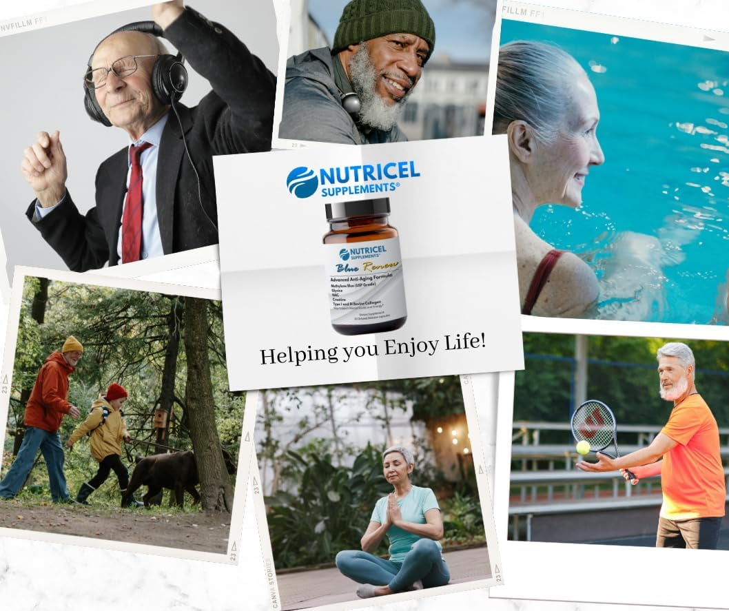 Methylene Blue Pharmaceutical Grade Capsules, with Added Glycine + NAC for Enhanced Antioxidant Activity, Collagen and Creatine for Anti-Aging Support, Youth and Longevity Formula
