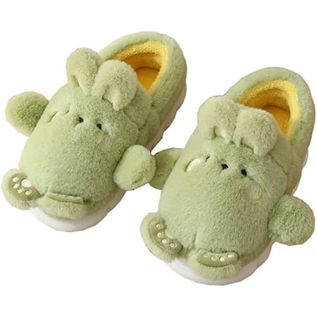 

PIKADINGNIS Cute Bunny Rabbit Slippers for Women Fluffy Faux Fur Plush Warm Soft House Shoes Indoor Heel Cover