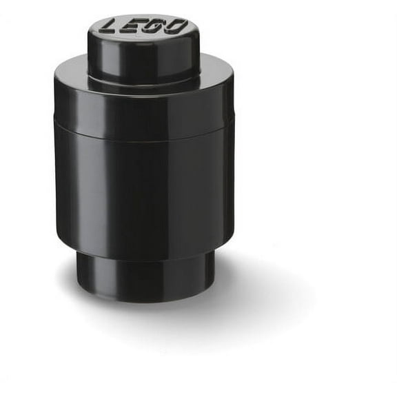 LEGO Round Brick with 1 Knob, in Black