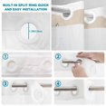thumbnail image 4 of No Hook Shower Curtain, Minimalist Leaves Shower Curtains for Bathroom with See Through Top Window, Modern Farmhouse Botanical Floral Waterproof & Washable Bath Curtain Extra Long 72"x84", 4 of 7