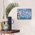 thumbnail image 3 of Wall Art Decor Flower Artworks For Bathroom Bedroom Magnolia Canvas Wall Decor Blue And Pink Flower Oil Painting Modern Home Decoration 12"X16", 3 of 6