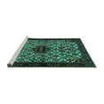 thumbnail image 2 of Ahgly Company Machine Washable Indoor Round Persian Turquoise Blue Traditional Area Rugs, 8' Round, 2 of 4