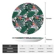 thumbnail image 2 of Bingfone Tropical Leaves Print Bone China Dinner Decorative Plates,Handmade Ceramic Dinner Plate with Stand for Home Club-7in, 2 of 6