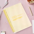 thumbnail image 6 of Tuvgenk Lined Spiral Notebook Yellow 60 Sheets A5 Subject Notebook Thick Happy Day Travel Diary, 6 of 6