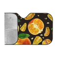 thumbnail image 2 of Kdxio Tangerine Print Windshield Sun Shade, Foldable Sun Blocker for Car,Truck,SUV Automotive Interior Sun Protection,Reflective Shade for Front Windshield(Small), 2 of 7