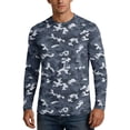 thumbnail image 2 of LNZGNM Men's Sun Protection Shirts UV SPF UPF 50+ Raglan Long Sleeve Rash Guard Fishing Running Quick Dry Lightweight Graphic Tees,Navy(L), 2 of 6