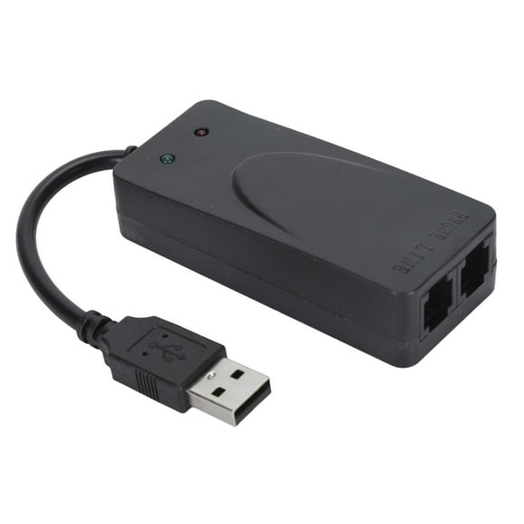 Módem De Datos USB, Compatible Con Identificador De Llamadas, Antitrueno, 56K, Puertos RJ11 Duales, Módem De Fax USB Para Computadora Portátil Y