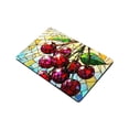 thumbnail image 3 of ZFLMY Cherries Stained Glass Sunbursts Bath Mat Eco-Friendly Quick Dry 24x16in, 3 of 5