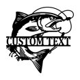 thumbnail image 6 of Custom Salmon Fish Metal Wall Art, Personalized Salmon Fish Name Sign Decoration For Room, Salmon Fishing Home Decor, 6 of 6