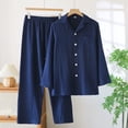 thumbnail image 2 of Ensemble de Pyjama pour Homme Ensemble de Pyjama Décontracté à Manches Longues pour Homme avec Col Rabattu et Poche à Bouton Ensembles de Pyjama pour Homme, 2 of 8