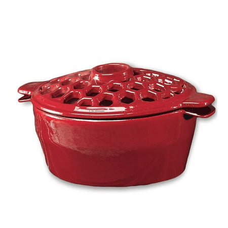 Wood Stove Steamer - 1.5 Quart Cast Iron Lattice Wood Stove Steamer Kettle / Humidifier