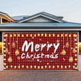 thumbnail image 3 of 7 x 16 ft Double Garage Door Christmas Decorations, Large Christmas Garage Door Decorations, Outdoor Christmas Garage Door Mural, Merry Christmas Decorations (Red), 3 of 3