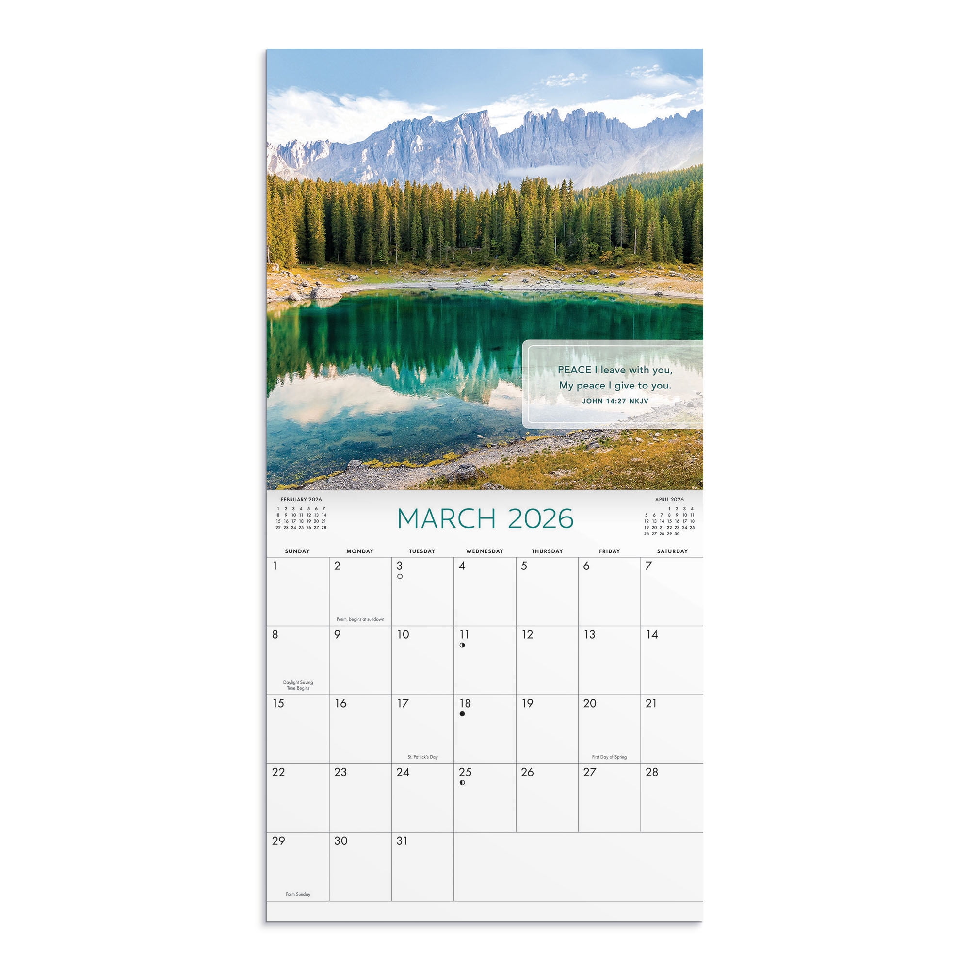 DaySpring Monthly Calendar(12"x12")Bible Vs. Mixed Scrip 12 Mo Jan 2026-Dec 2026