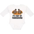 thumbnail image 3 of Inktastic Twins First Thanksgiving Turkey Boys or Girls Long Sleeve Baby Bodysuit, 3 of 5