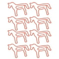 thumbnail image 3 of Clips de papel de animales antideslizantes, anticorrosión, aspecto bonito, Clip portátil para marcapáginas, caballo de oficina, 100 Uds., 3 of 5