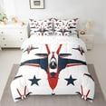 thumbnail image 2 of Erosebridal Airplane Aircraft Bedding Queen Size,Black Stars Bedding Sets Queen Size,Military Theme Comforter Sets with Sheets,Breathable Airplane Bedroom Decorative,Reversible,7 Pieces, 2 of 6