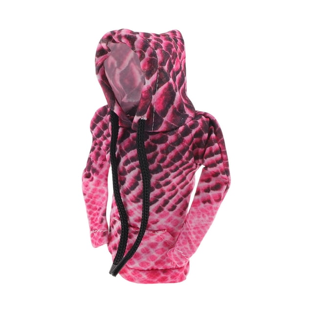 Funda para Palanca de Cambios Unique Bargains Car Shift Knob Hoodie Negro Rosa Poliéster 6.3"x5.12" 1 Pc Impresión Digital