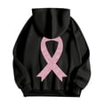 thumbnail image 5 of Yuanlong Womens Hoodies Zip Up Long Sleeve Ribbon Print Drawstring Hoodie Breast Cancer Awareness Jackets With Pockets, 5 of 6