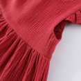 thumbnail image 5 of NAISIBABY Girls Pleated Dress, Crewneck Sleeveless Flounce Casual Play Dress Red 2-3T, 5 of 9