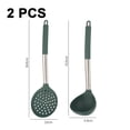 thumbnail image 2 of El sistema a prueba de calor del utensilio de cocina 2Pcs, BPA libera, utensilios de cocina antiadherentes con la manija del acero inoxidable, 2 of 5