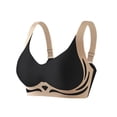thumbnail image 5 of Sakmal Plus Size Womens Sports Bras Spaghetti Straps High Impact Fall Coverage Activewear Patchwork Black Womens Sports Bras 4XL, 5 of 5