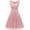 D744/Pink, variant on Dresses For Women Short Floral Lace Bridesmaid Dress Female Knee Length Swing Party Dress Beach Vacation Clothes Elegant