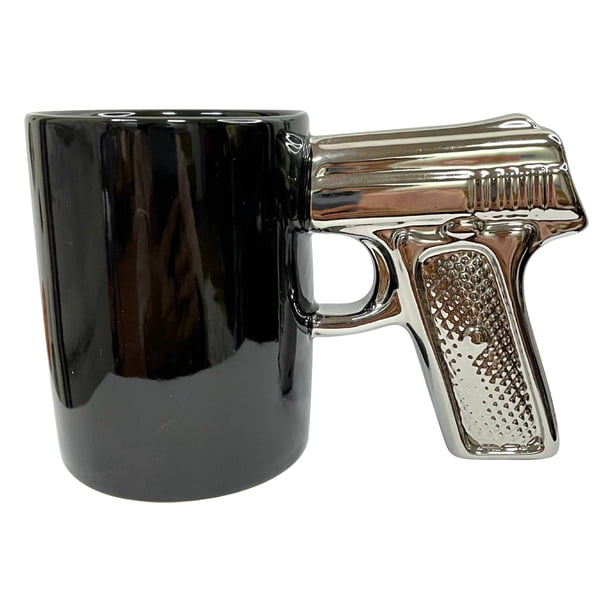 Regalo personalizado de moda con forma de pistola, ideal para bebidas frías y calientes, con taza de cerámica tropical a prueba de fugas.