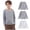 Gray, variant on Hrsba Boys Girls Long Sleeve Kids Round Neck Shirt Unisex Fall Winter Top Solid Color Shirt 3 Pack for 1 to 11 Years