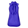 thumbnail image 7 of Duoif Womens Tank Tops, High Neck Sleeveless Top, Loose Fit Beach Vacation Shirt Womens Shirts Blue S, 7 of 7