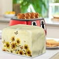 thumbnail image 3 of Yuyamidu Sunflower Toaster Cover Dustproof Cover for Kitchen Home Decoration, 4 Slice Bread Toaster Oven Cover, Butterfly Wide Slot Microwave Oven Toaster Cover, 3 of 7