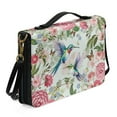 thumbnail image 2 of ZUXONGSY Hummingbird Flower Butterfly Print Bible Case for Women Large Leather Bible Cover with Adjustable Shoulder Strap Sturdy Bible Carrying Case Multifunctional Bible Holder Bible Bag Handbag, L, 2 of 6