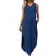 thumbnail image 4 of Vestido largo de chaleco de bolsillo para mujer con cuello en V sólido sin mangas a la moda de mujer sexy Pompotops  ghjkhdj7540, 4 of 7
