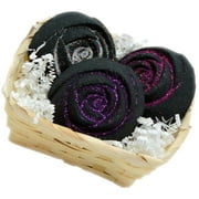 Bath Bombs- Set of 3 5oz Deep Black Chasm Rose Bombs - Black Dress - Pink Sugar- Love Spell