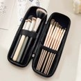 thumbnail image 4 of Makeup Brushes Travel Case, Leather Portable Holder with Zipper for Cosmetic Brush Storage, 4 of 8